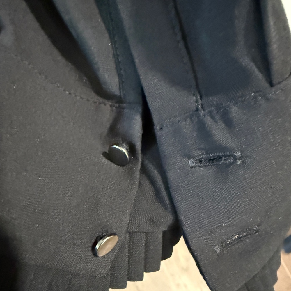 Calvin Klein Black Blouse with Pleated Details Interview Outfit Women Minimalist - Picture 6 of 6